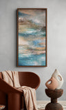 Sedimentary Rhythms – Original Abstract Textured Painting 50×100 cm