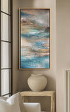 Sedimentary Rhythms – Original Abstract Textured Painting 50×100 cm