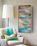 Sedimentary Rhythms – Original Abstract Textured Painting 50×100 cm