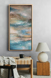 Sedimentary Rhythms – Original Abstract Textured Painting 50×100 cm
